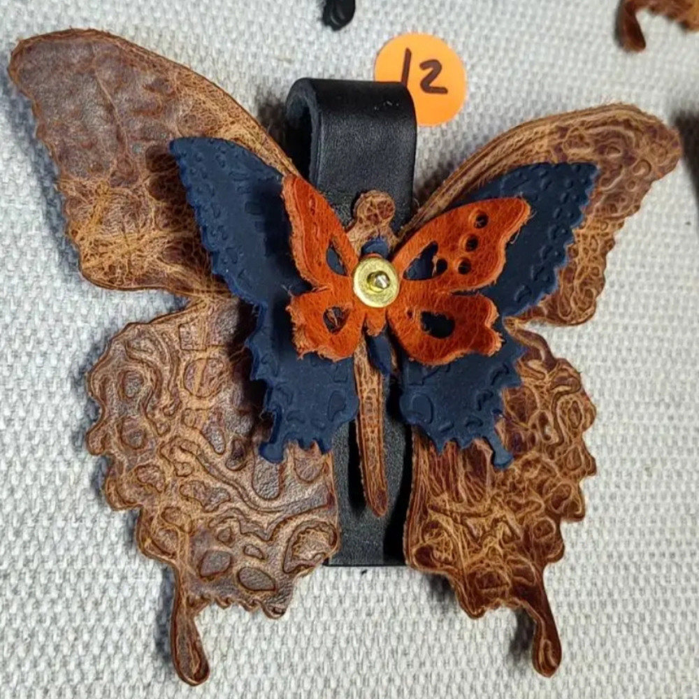 3 Layers Butterfly Purse Charm